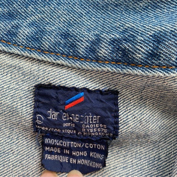 Vintage 90s Daniel Hechter Paris Oversized Denim Jacket Size L - Longline - Picture 12 of 16